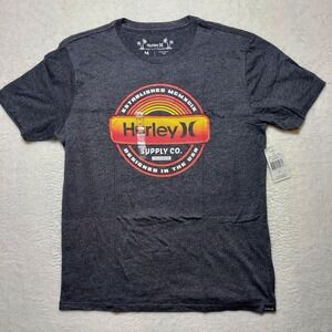 Hurley T-Shirt Mens M Gray Brand Graphic Everyday Tee MTS0033010 Short Sleeve
